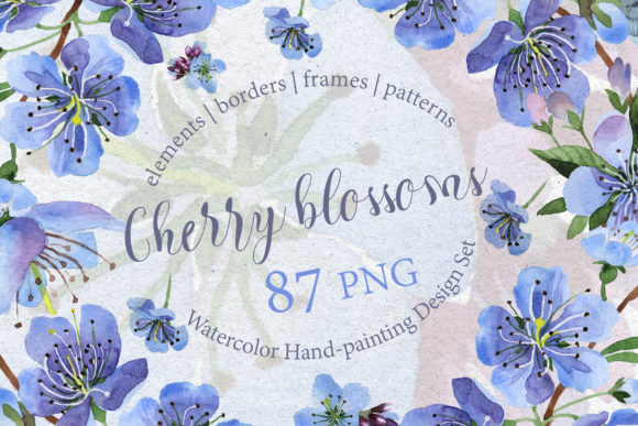Cherry Blossoms Watercolor Set