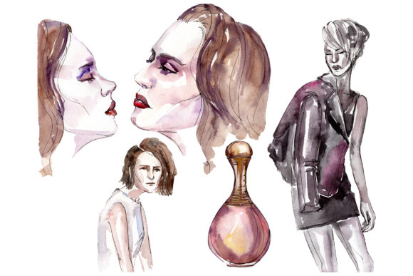 Fashion Trend Watercolor Illustrations