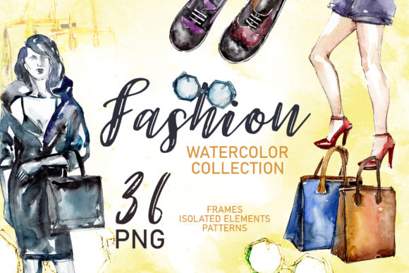 Fashionable Collection Super Style Watercolor Illustrations
