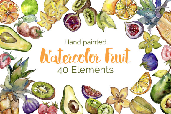 Fruit Buffet Buffet Watercolor