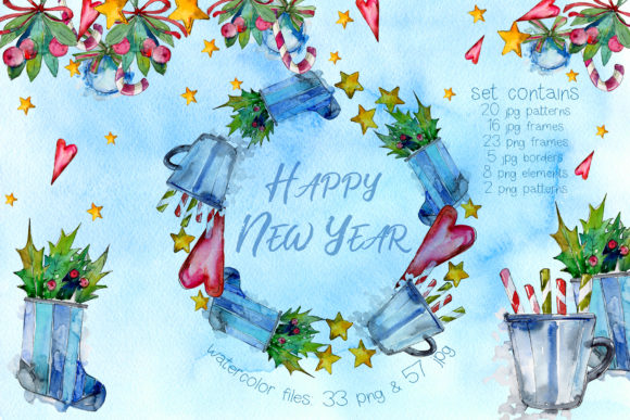 Winter Holiday Watercolor Set